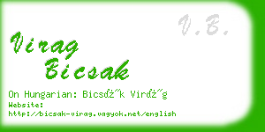 virag bicsak business card